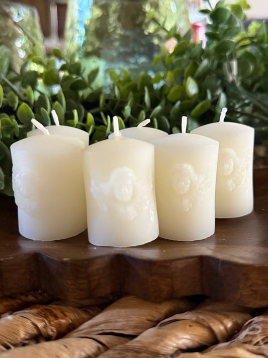 Tiny Angel Pillar Candles