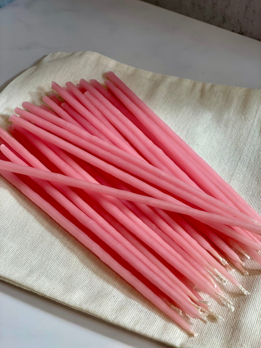 Tall Skinny Beeswax Birthday Candles