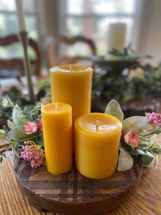 Beeswax Pillar Candles